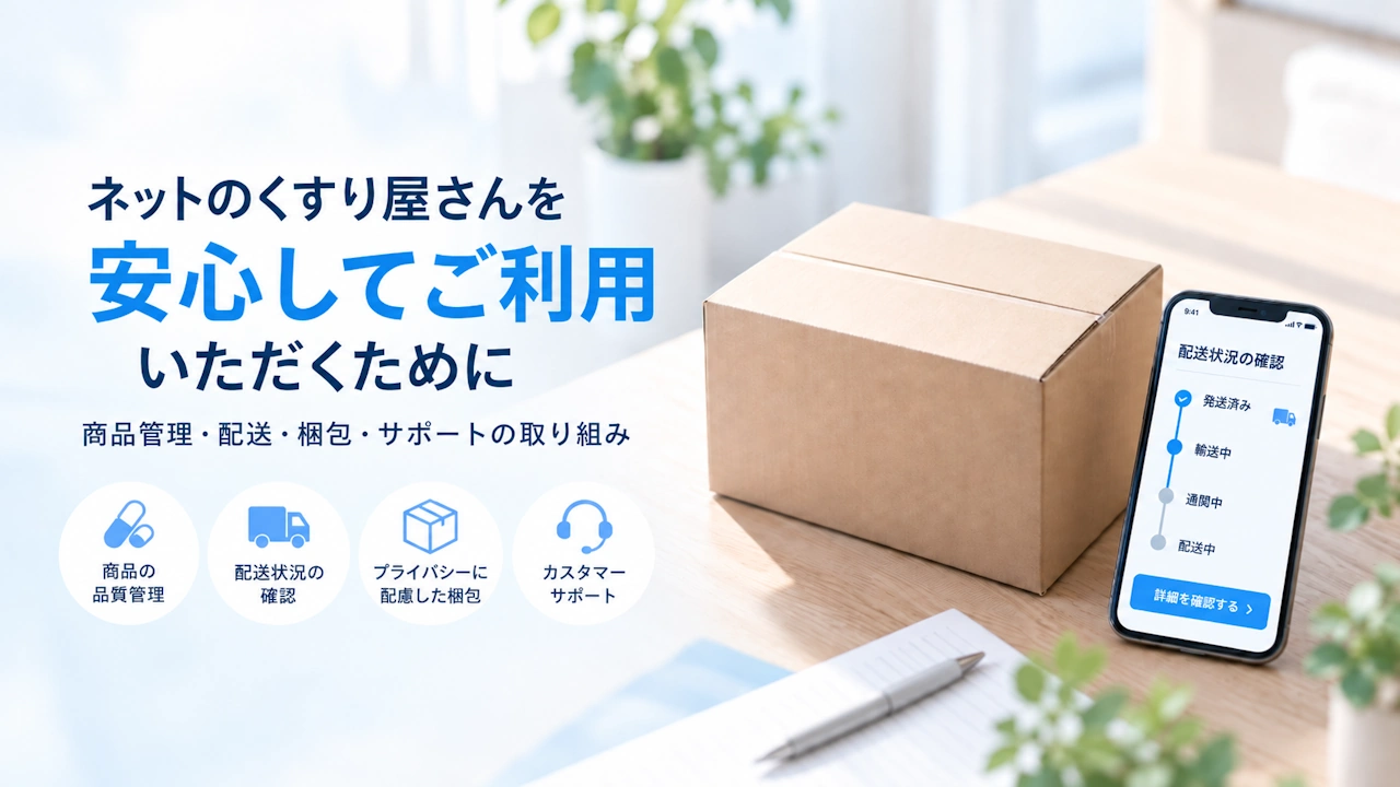 ネットのくすり屋さんを安心してご利用いただくために