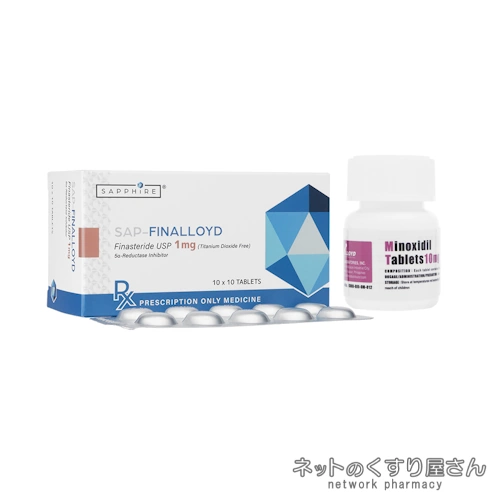 フィナロイド1mg100錠+ミノキシジル10mg100錠