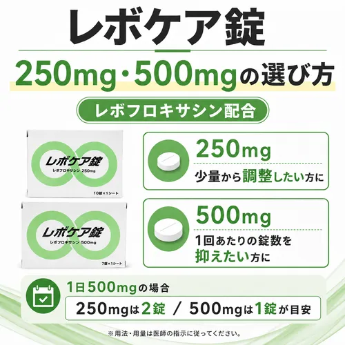レボケア錠の用量の選び方