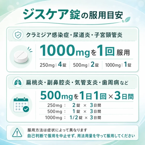 ジスケア錠の服用目安