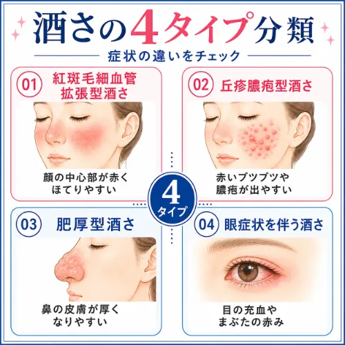 酒さの症状タイプ