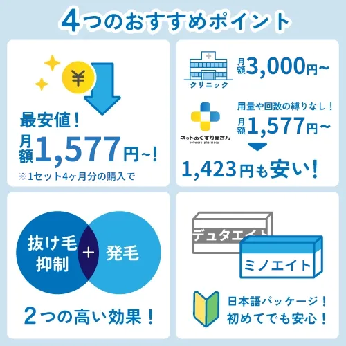 デュタミノのおすすめポイント