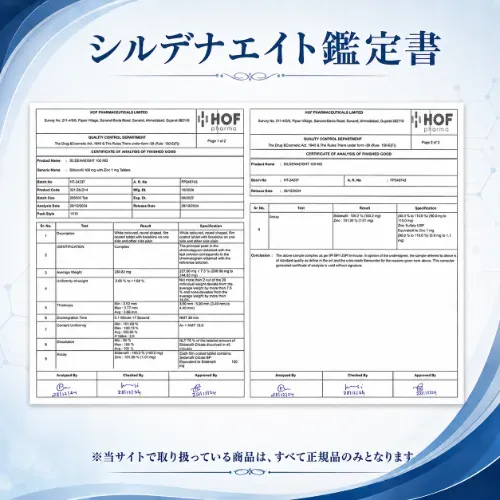 シルデナエイト鑑定書