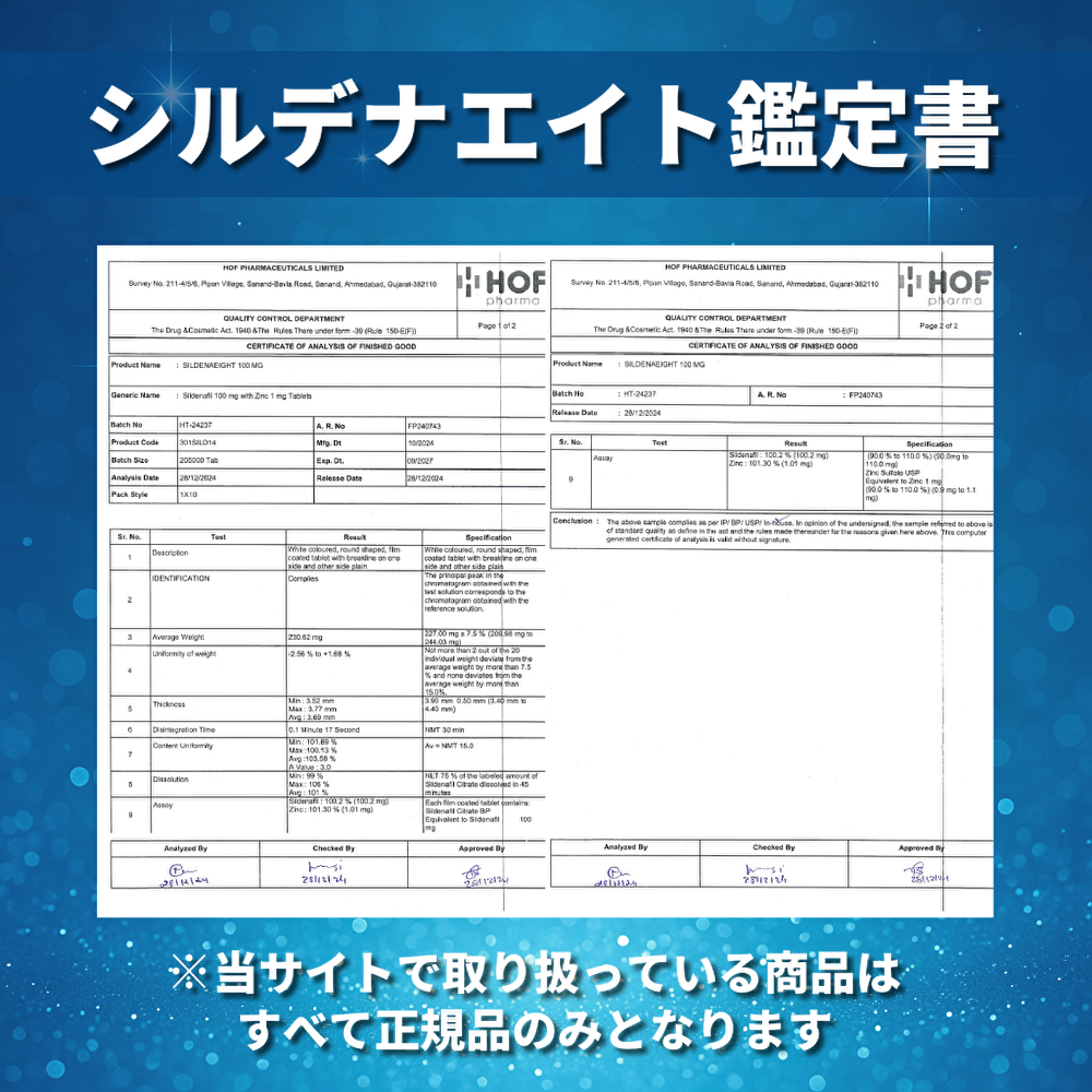 シルデナエイト鑑定書