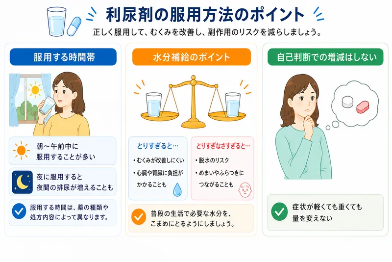 利尿剤の服用方法