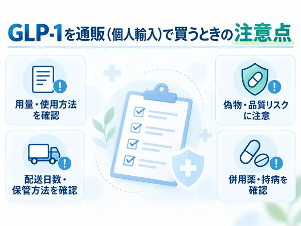 GLP-1を通販（個人輸入）で買うときの注意点