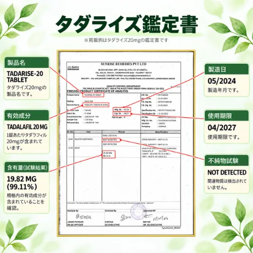 タダライズ 鑑定書
