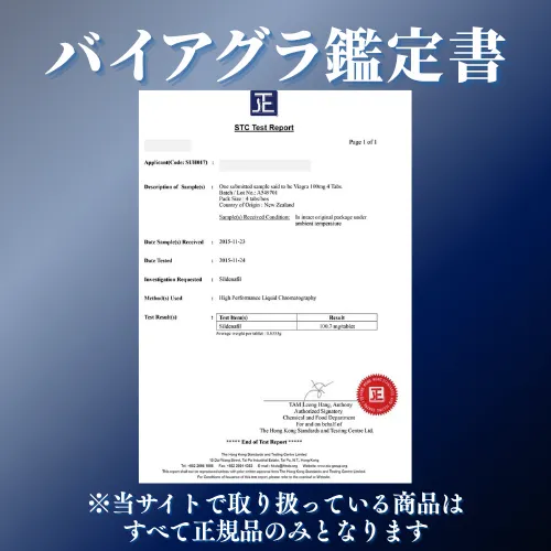 バイアグラ鑑定書